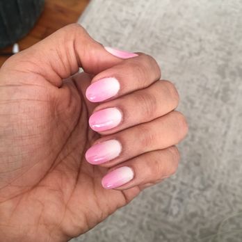La Mei Nails - Powder pink ombré - Nail Salons Near Me - Edison, New Jersey