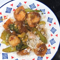 Foo Kam Chinese Restaurant - Scallops and Shrimp in Garlic Sauce
