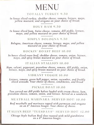 Menu photo 4 Simply Sandwiches Oracle, AZ