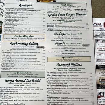 Lyndon Diner - the menu of the restaurant - Diners Near Me - Lancaster, Pennsylvania Lyndon Diner - the menu of the restaurant - Diners Near Me - Lancaster, Pennsylvania