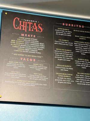 Menu photo 4 Chita's Taquería Sacramento, CA