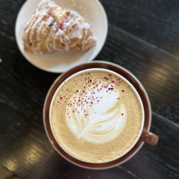 Post Commons - White rose latte (February special) - Breakfast & Brunch Near Me - Alton, Illinois