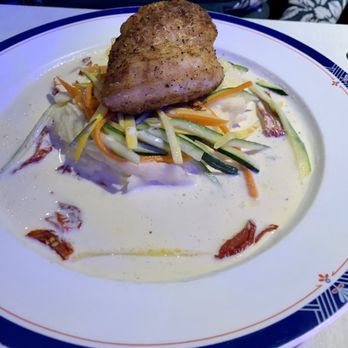 Pelican Cafe - Black snapper over julienned vegetables and mashed potatoes - American Near Me - Lake Park, Florida
