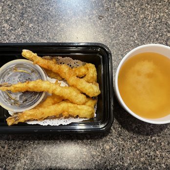 Uni Sushi - Shrimp Tempura (5 Pcs) and Miso Soup - Sushi Bars Near Me - Surprise, Arizona Uni Sushi - Shrimp Tempura (5 Pcs) and Miso Soup - Sushi Bars Near Me - Surprise, Arizona