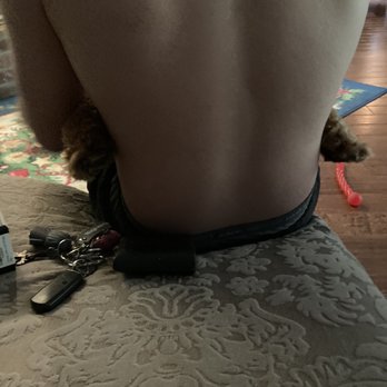 Goldendoodle Puppies - My son grooming him.  He's a hugger. - Pet Breeders Near Me - Franklin, Tennessee