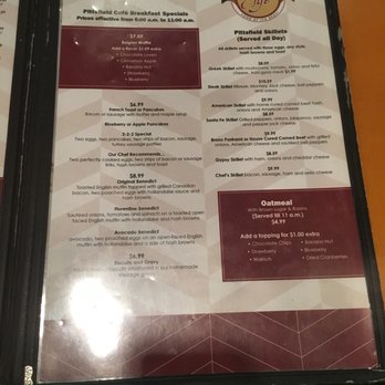 Pittsfield Cafe - The menu - Breakfast & Brunch Near Me - Chicago, Illinois