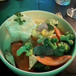 Pepper chicken which tasted like lean cuisine. Pepper chicken which tasted like lean cuisine.