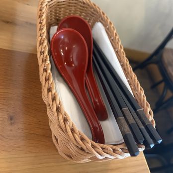 Maru Ramen Bar - Utensils and Napkins Basket - Ramen Near Me - Elk Grove, California Maru Ramen Bar - Utensils and Napkins Basket - Ramen Near Me - Elk Grove, California