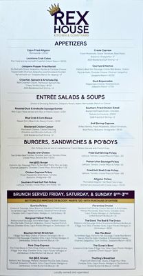 Menu photo 5 Rex House Kitchen & Courtyard New Orleans, LA