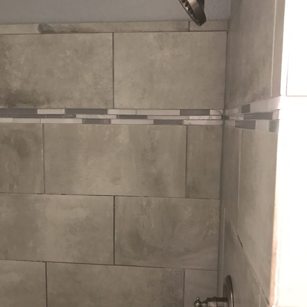 Nicely remodeled bathroom, spotless.