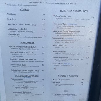 Le Ciel Pink - Menu - Coffee & Tea Near Me - West Hollywood, California Le Ciel Pink - Menu - Coffee & Tea Near Me - West Hollywood, California