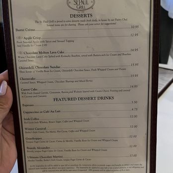 The St. Paul Grill - Dessert Menu - American Near Me - Saint Paul, Minnesota The St. Paul Grill - Dessert Menu - American Near Me - Saint Paul, Minnesota