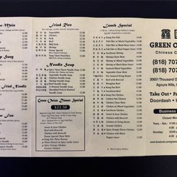 Green Onion Chinese Food - 5/2026 Menu