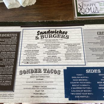 Sonder - Menu - American Near Me - Bakersfield, California