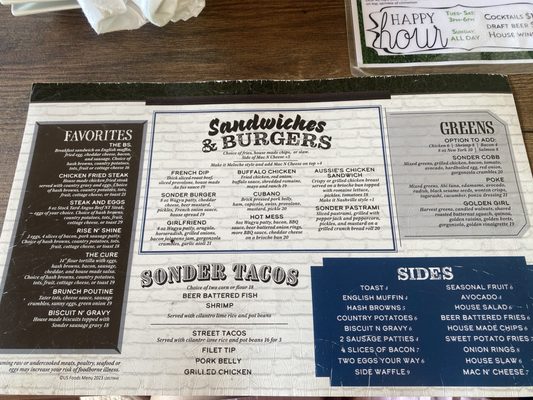 Menu photo 3 Sonder Bakersfield, CA
