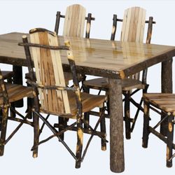 Rustic Log Furniture - Hickory Dinning Set
