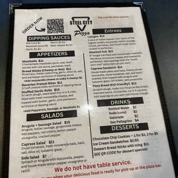 Steel City Pizza - Other side of menu - Pizza Near Me - Hamilton, Ohio Steel City Pizza - Other side of menu - Pizza Near Me - Hamilton, Ohio