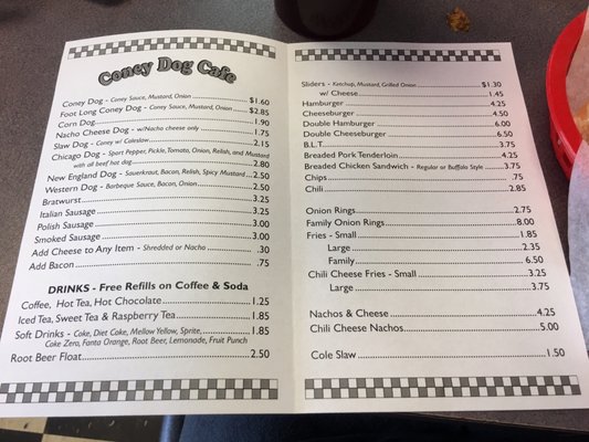 Menu photo 2 Coney Dog Cafe Fort Wayne, IN