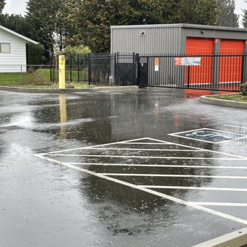 Public Storage - See the yellow post? Once you walk out of the fenced area you have to stand in the rain to get back in. - Self Storage Near Me - Olympia, Washington Public Storage - See the yellow post? Once you walk out of the fenced area you have to stand in the rain to get back in. - Self Storage Near Me - Olympia, Washington