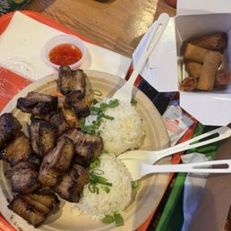 Liempo and lumpia- Barrio