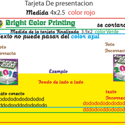 Bright Color Printing - TARJETAS DE PRESENTACION