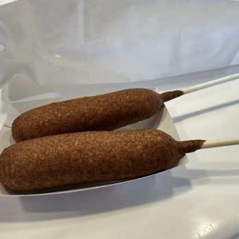 Hot Dog On a Stick - Two stick combo for 7.99 - one Beef, one Veggie - Hot Dogs Near Me - Ontario, California Hot Dog On a Stick - Two stick combo for 7.99 - one Beef, one Veggie - Hot Dogs Near Me - Ontario, California