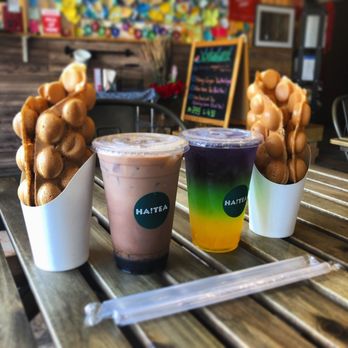 HA!TEA Bubble Tea House - Bubble Waffles, a Mocha Bubble Tea with coffee jelly and an aurora tea! - Coffee & Tea Near Me - Kent, Ohio HA!TEA Bubble Tea House - Bubble Waffles, a Mocha Bubble Tea with coffee jelly and an aurora tea! - Coffee & Tea Near Me - Kent, Ohio