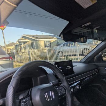 Emmanuel Window Tint - 5% sun strip added by this business to already 35% tinted windshield - Car Window Tinting Near Me Emmanuel Window Tint - 5% sun strip added by this business to already 35% tinted windshield - Car Window Tinting Near Me