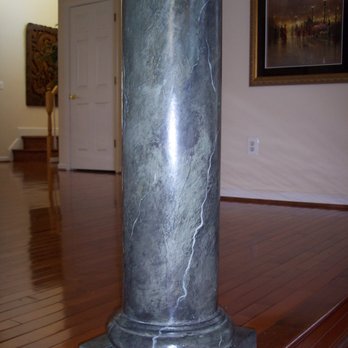 Whiteley Design Studio - Green marbleized column - Painters Near Me Whiteley Design Studio - Green marbleized column - Painters Near Me