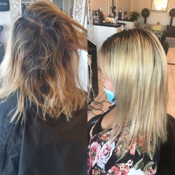 Salon Daze - From brassy to bright blonde! Thank you Tracey La! - Hair Salons Near Me - Fountain Valley, California