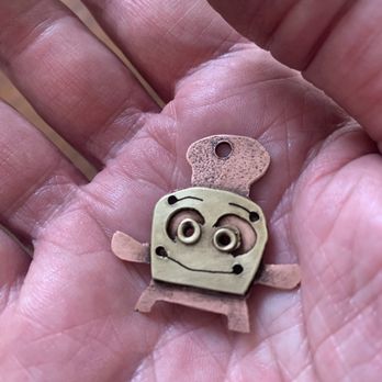 Adam's Forge - Finished piece cut, textured, riveted, with patina. - Art Classes Near Me - Simi Valley, California