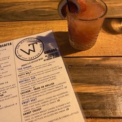 The Waterhole Tavern - Pineapple cranberry juice "mocktail" - served beautifully!