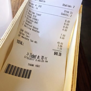 Dumpling Time - Cost of the meal - Dim Sum Near Me - San Francisco, California Dumpling Time - Cost of the meal - Dim Sum Near Me - San Francisco, California