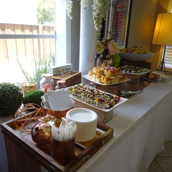 Pinx - The set up. Cute decorations provided! Wooden blocks to display. Loved it all. - Caterers Near Me - San Leandro, California