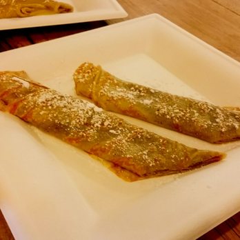 Nu Crepes - The basic cinnamon sugar crepe ($4) is always a good choice. - Creperies Near Me - Elmhurst, Illinois Nu Crepes - The basic cinnamon sugar crepe ($4) is always a good choice. - Creperies Near Me - Elmhurst, Illinois