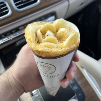 Manna Crepe - Banana nutella crepe cone. - Creperies Near Me - Katy, Texas Manna Crepe - Banana nutella crepe cone. - Creperies Near Me - Katy, Texas