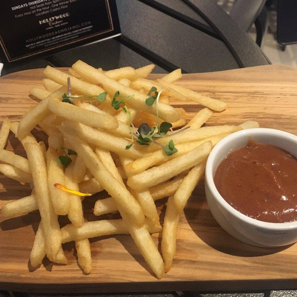Loft 94 - Garlic Fries $5.00 dipping sauce is an apple butter! I asked for BBQ and they hand made it in the back! Super impressed! - Tapas/Small Plates Near Me - Jamul, California Loft 94 - Garlic Fries $5.00 dipping sauce is an apple butter! I asked for BBQ and they hand made it in the back! Super impressed! - Tapas/Small Plates Near Me - Jamul, California