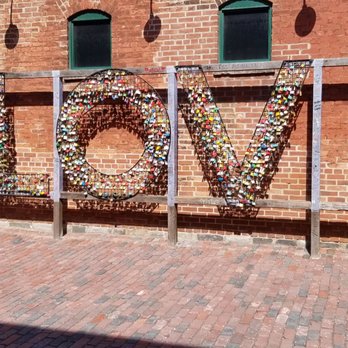 The Distillery District - This is a love lock. Zoom in - Local Flavor Near Me - Toronto, Ontario The Distillery District - This is a love lock. Zoom in - Local Flavor Near Me - Toronto, Ontario
