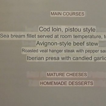 La Fourchette - Menu translated by Google-translate. - Restaurants Near Me - Avignon, 84