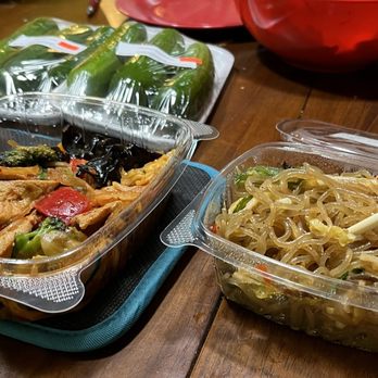 Kim's Mart Asian Food - Stir-fried Fish Cake, Japchae, Cucumbers - International Grocery Near Me - Davis, California Kim's Mart Asian Food - Stir-fried Fish Cake, Japchae, Cucumbers - International Grocery Near Me - Davis, California
