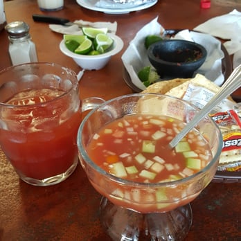 Mariscos Guero - Medium coctel and a michelada! YES - Mexican Near Me - Long Beach, California