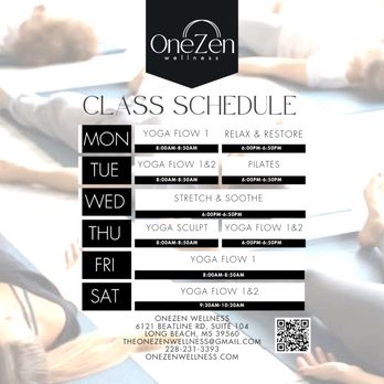 OneZen Wellness - Updated class schedule - Nutritionists Near Me - Long Beach, Mississippi OneZen Wellness - Updated class schedule - Nutritionists Near Me - Long Beach, Mississippi