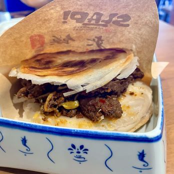 SLAP Hand Ripped Noodles - Crispy Pancake with Cumin Lamb - Noodles Near Me - Orlando, Florida