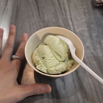 Ginzaya - Green tea ice cream (on the house) - Japanese Near Me - La Mirada, California