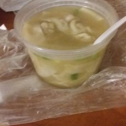 Wonton soup. Wonton soup.