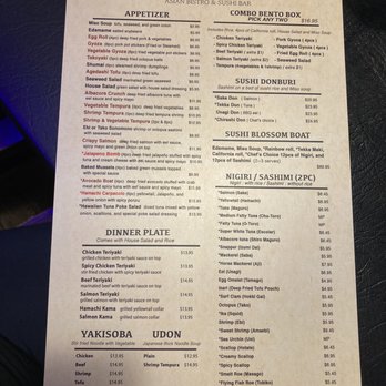 Sushi Blossom - Menu page 1 - Sushi Bars Near Me - Spokane, Washington Sushi Blossom - Menu page 1 - Sushi Bars Near Me - Spokane, Washington