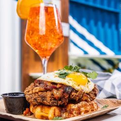 House of Birds & Drop Biscuits - Chicken and Waffle