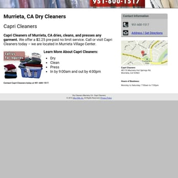 Capri Cleaners - Wrong price listed - Dry Cleaning Near Me - Murrieta, California