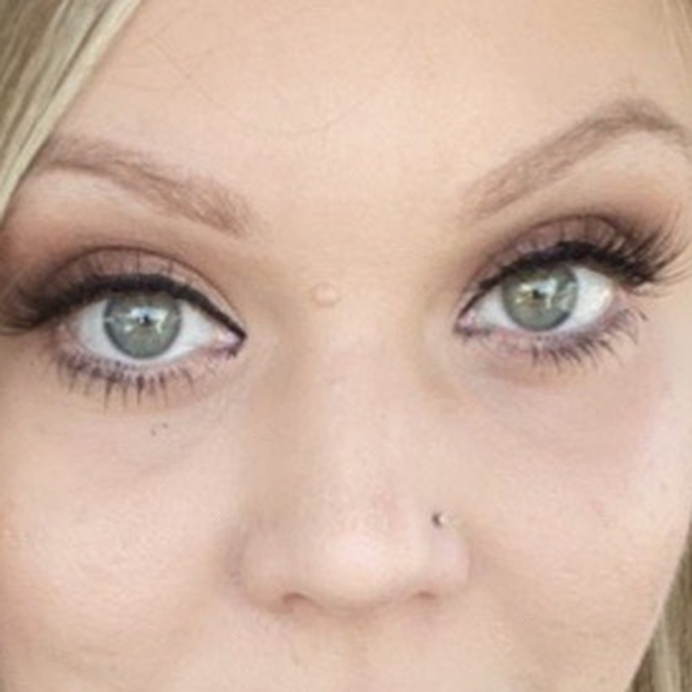 Powdered eyebrows