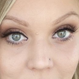 Powdered eyebrows